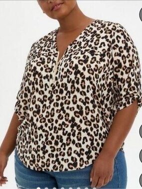 Torrid Leopard Harper Top